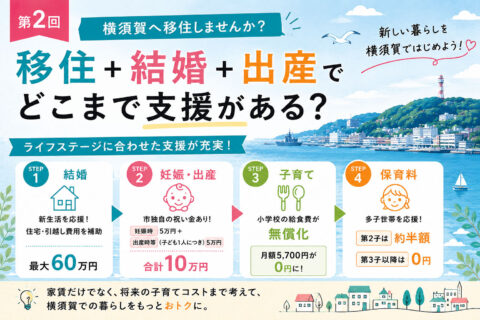横須賀に移住したらいくらお得?結婚・出産・子育ての支援を徹底調査