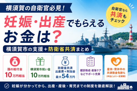横須賀の自衛官必見!妊娠・出産でもらえるお金は?市の支援+防衛省共済まとめ
